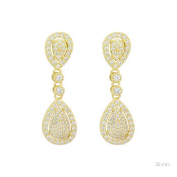 Silver earrings with cubic... 2