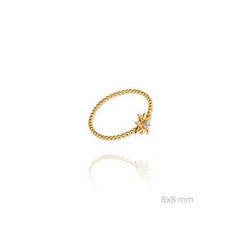 Anel de Prata Esterlina e Zircônia