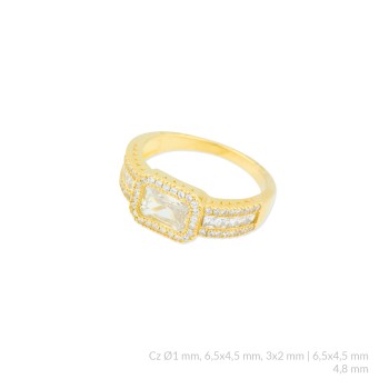 Anel de Prata Esterlina com... 2