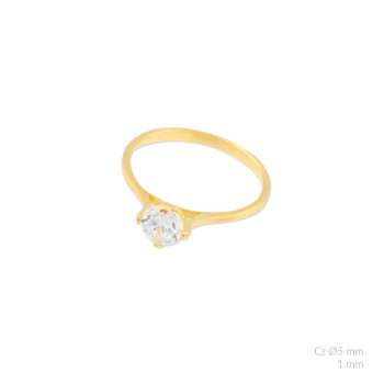 Silver ring with cubic... 2