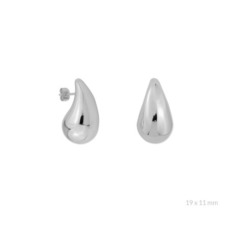 Pendientes de Plata de Ley | 19x11 mm
