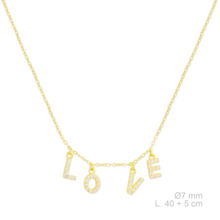 Gargantilha em Prata Esterlina com zircônia