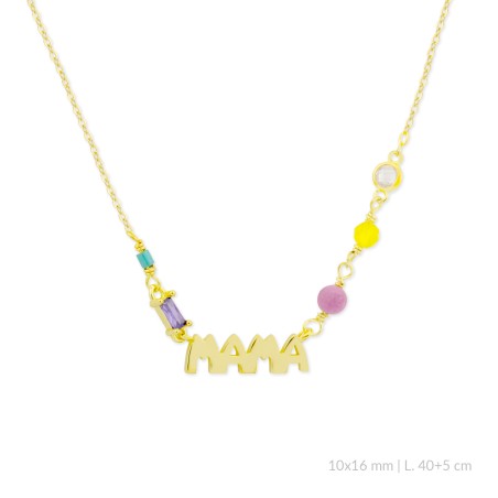 Silver necklace with cubic zirconium