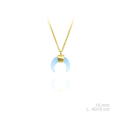 Gargantilha em Prata Esterlina e Zircões (Madrepérola)