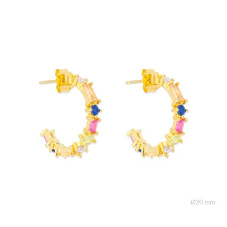 Brincos de Prata Esterlina com zircônia