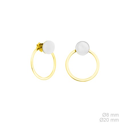 Silver Earrings with Mother of Pearls