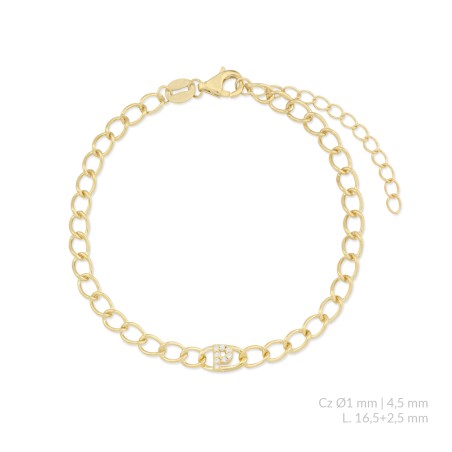 Bracelet en Argent avec oxyde de zirconium | P