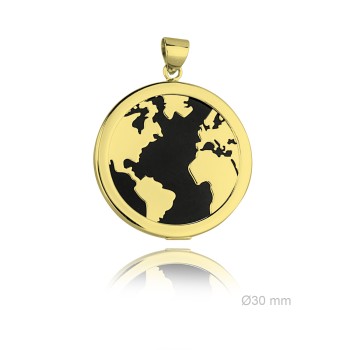 Colgante Mundo Chapado Onix 2
