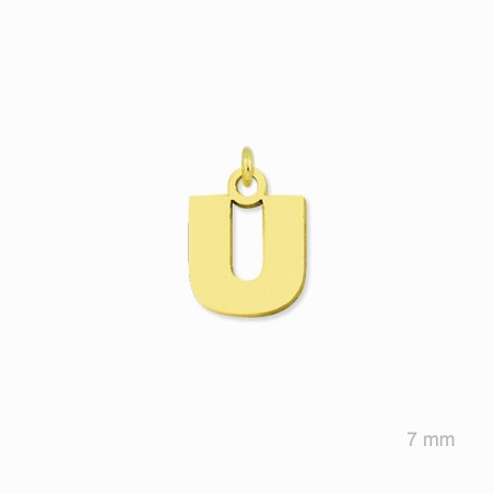 Charm de Plata de Ley (Letra U)