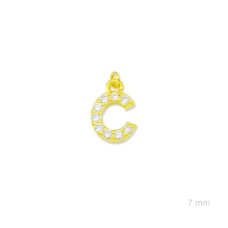 Charm de Plata de Ley (Letra C)