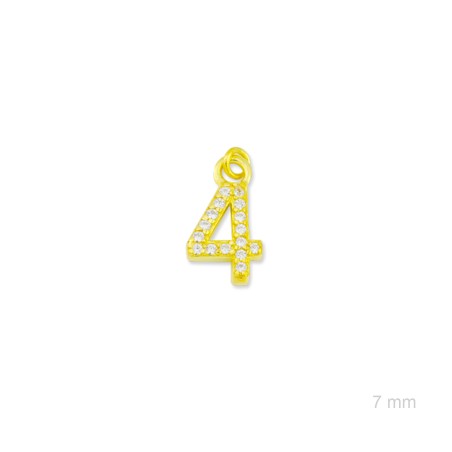 Charm de Plata de Ley (Número 4)