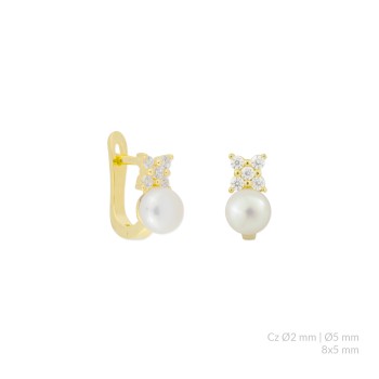 Silver earrings with cubic... 2