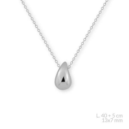 Silver Necklace | 13x7 mm