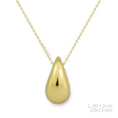 Gargantilla de Plata de Ley chapada en oro | 23x13 mm
