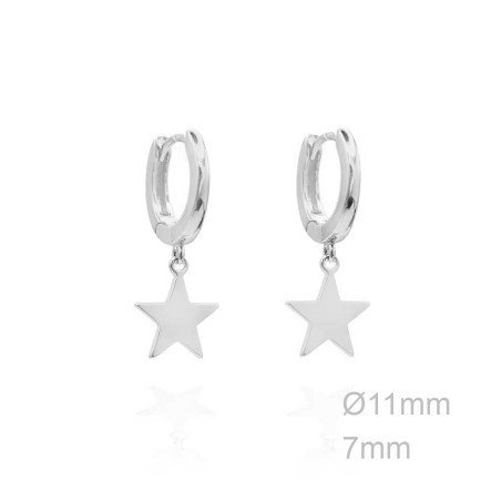 Pendientes Aro Estrella Liso