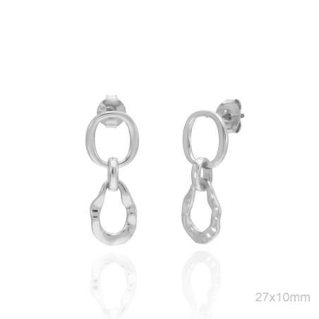 Boucles d'oreilles Argent lisse