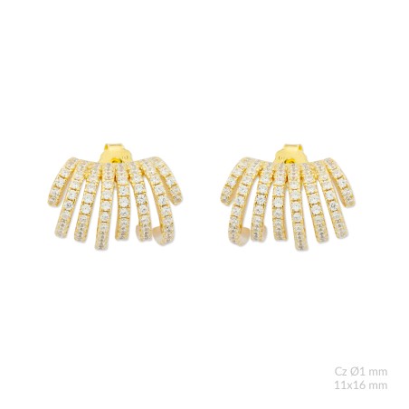 Boucles d'oreilles en Argent avec oxyde de zirconium