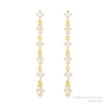 Silver earrings with cubic... 2