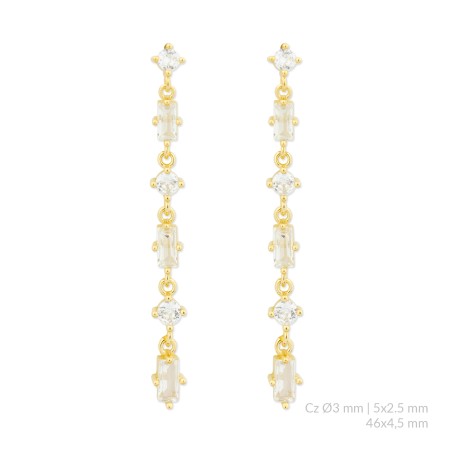 Silver earrings with cubic zirconium