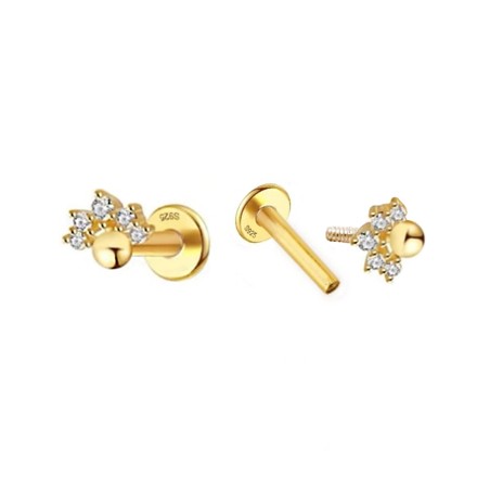Pendientes Piercing Mini Dorado Circ