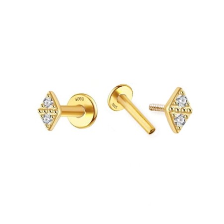 Pendientes Piercing Mini Dorado Circ