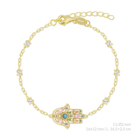 Pulsera de Plata de Ley con circonitas