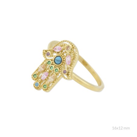 Anillo de Plata de Ley con circonitas