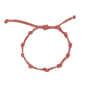 Pulsera de macramé rosa...