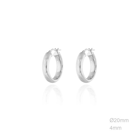 Boucles d'oreilles Argent lisse