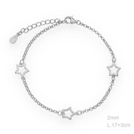 Pulsera Rolo Estrella Lisa