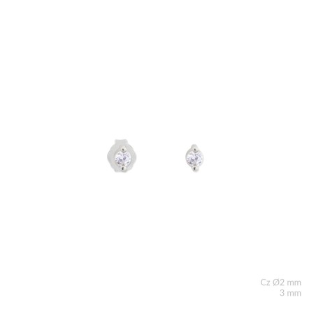 Boucles d'oreilles en Argent avec oxyde de zirconium