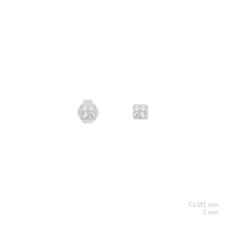Silver earrings with cubic zirconium