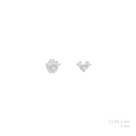 Boucles d'oreilles en Argent avec oxyde de zirconium