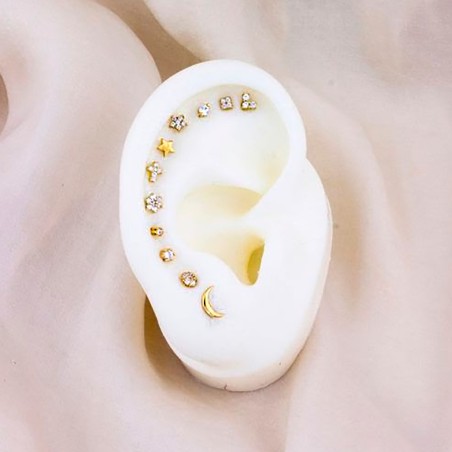 Brincos de Prata Esterlina com zircônia