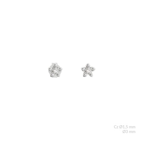 Silver earrings with cubic zirconium
