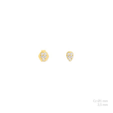 Boucles d'oreilles en Argent avec oxyde de zirconium