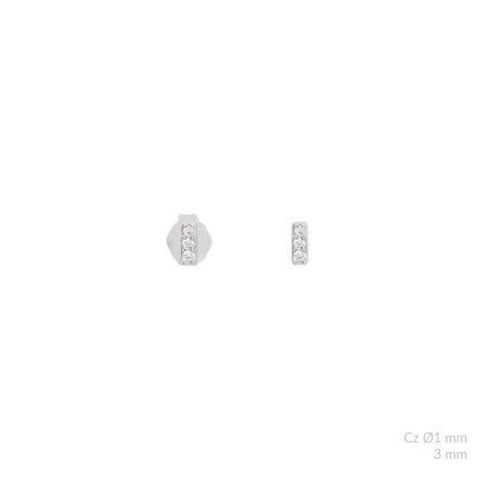 Boucles d'oreilles en Argent avec oxyde de zirconium