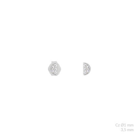 Silver earrings with cubic zirconium