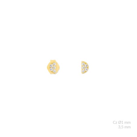 Silver earrings with cubic zirconium