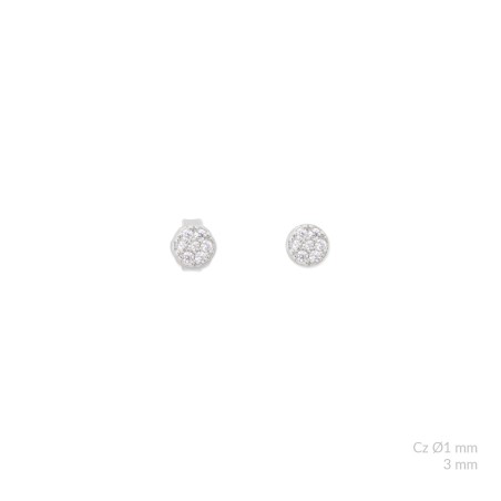 Silver earrings with cubic zirconium