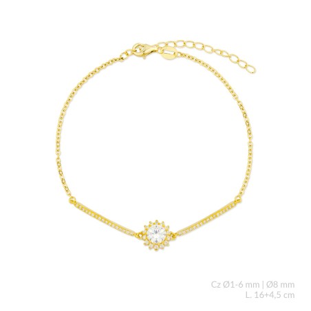 Pulsera de Plata de Ley con circonitas