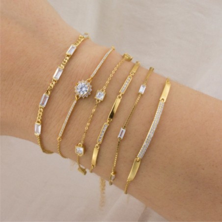 Bracelet en Argent avec oxyde de zirconium