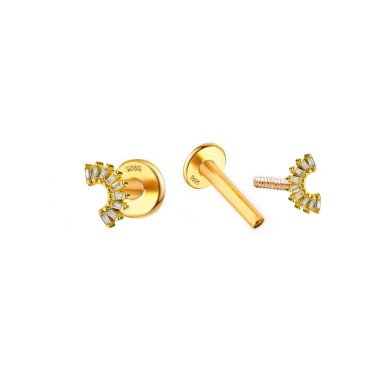 Pendientes Piercing Mini Dorado Circ Arco