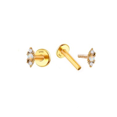 Pendientes Piercing Mini Dorado P.Luna