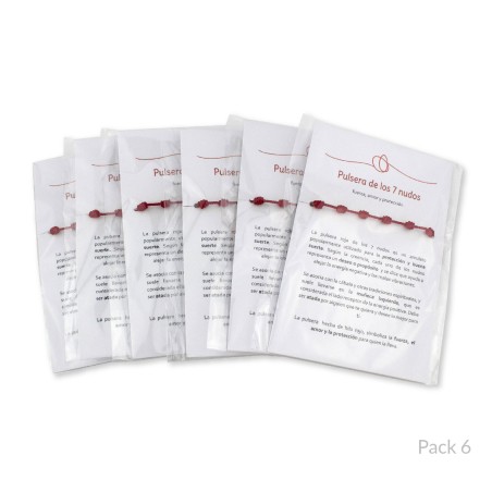 Red thread bracelet 7 knots | Pack of 6