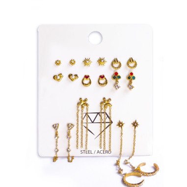 CATALOGUE D'ACIER Boucles d'oreilles en Acier