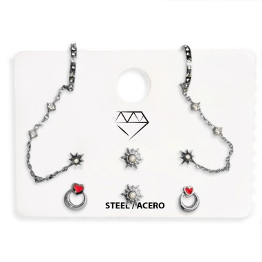 CATALOGUE D'ACIER Boucles d'oreilles en Acier