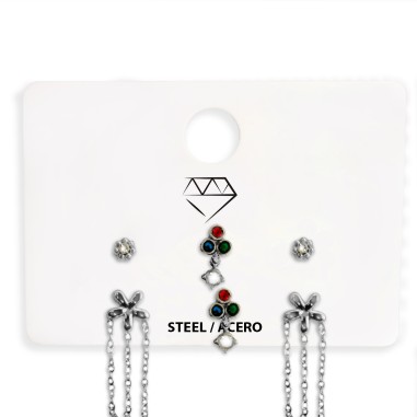 CATALOGUE D'ACIER Boucles d'oreilles en Acier