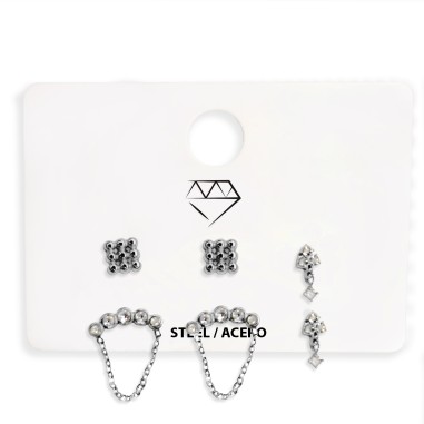 CATALOGUE D'ACIER Boucles d'oreilles en Acier