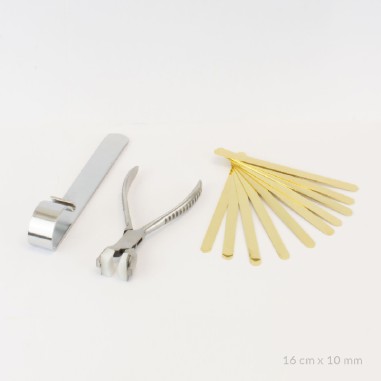 Kit de 10 pulseiras de Aço + ferramentas de dobragem | 16cm x 10 mm